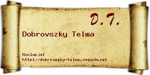 Dobrovszky Telma névjegykártya